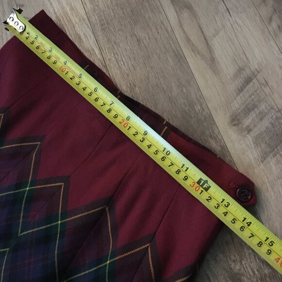 Vintage Highland Queen Maisen Mendessolle Diamond Plaid Wool Skirt - Picture 13 of 16